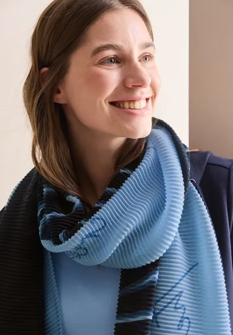 Foulard plissé universal blue