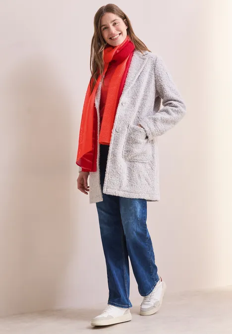 Foulard plissé granita red