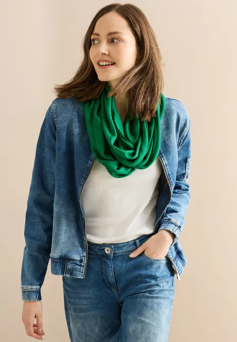 Écharpe loop en couleur unie garden green