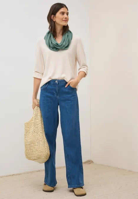 Écharpe loop en couleur unie jewel green