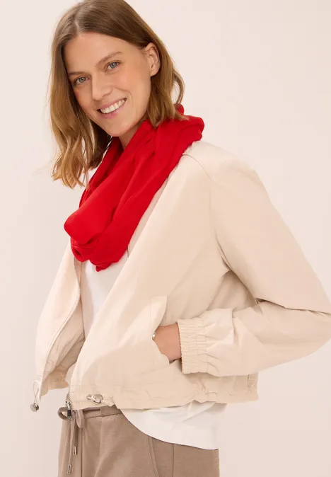Loop Schal in Unifarbe fiery red