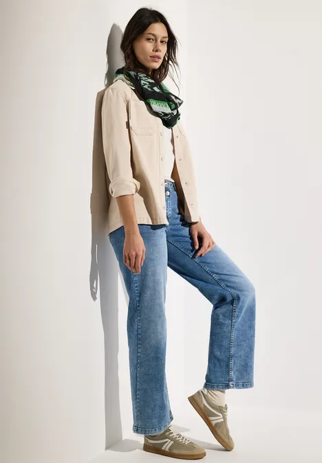 Foulard loop à motifs slate khaki