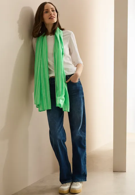 Gestreifter Schal iced neon green