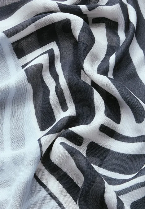 Gemusterter Loop Schal universal blue