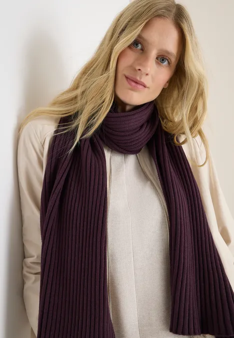 Strickschal dark plum