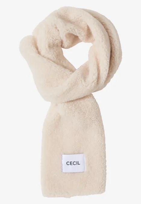 Pluszowy szalik teddy vanilla white