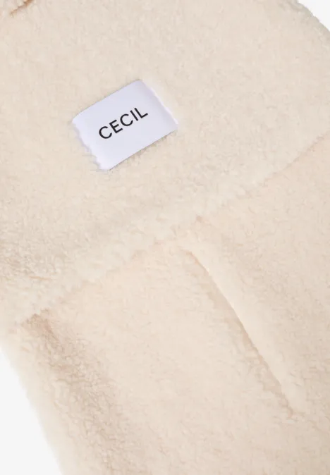 Pluszowy szalik teddy vanilla white