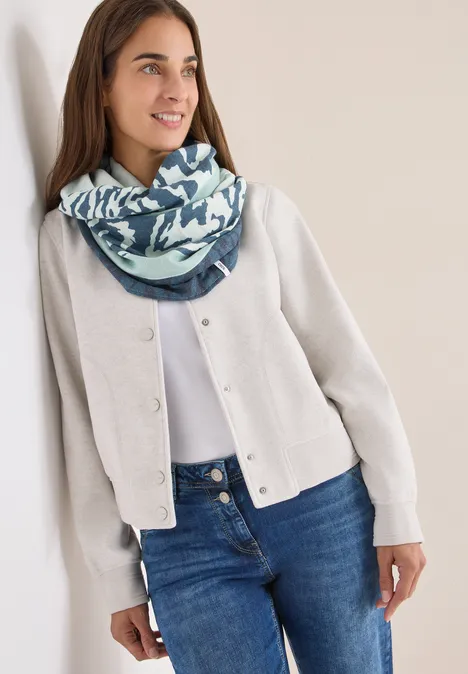 Softer Loopschal mit Print smoke salvia