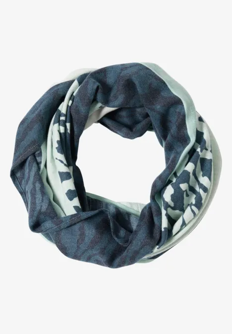 Softer Loopschal mit Print smoke salvia