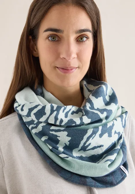 Softer Loopschal mit Print smoke salvia