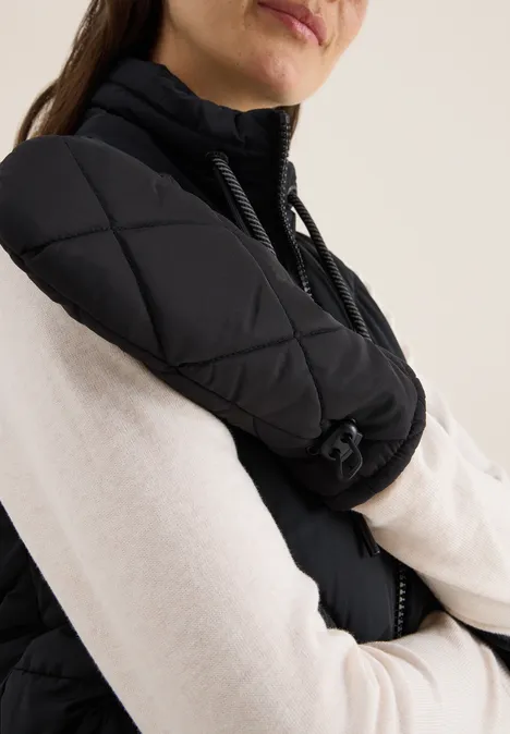 Gefütterte Fäustlinge Black