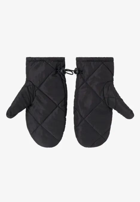 Gefütterte Fäustlinge Black
