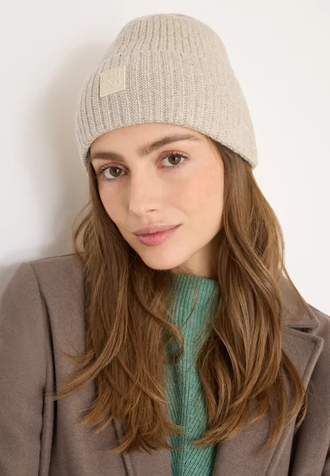 Bonnet en couleur unie alabaster beige melange