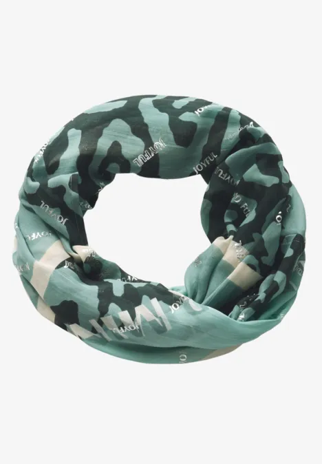 Loop Schal mit Foliendetails ink green