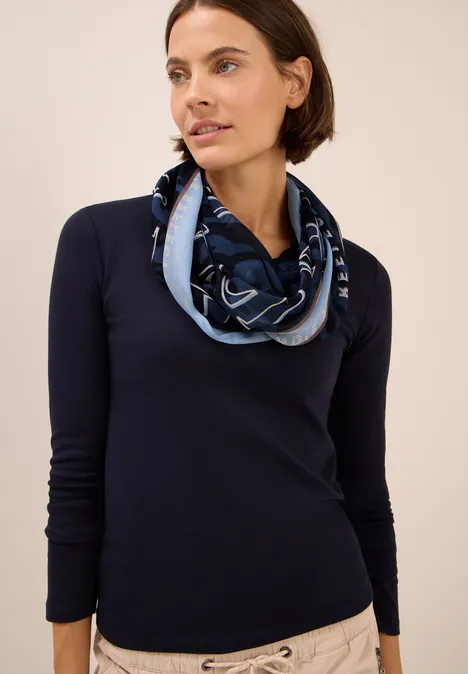 Gemusterter Loop Schal urban dark blue