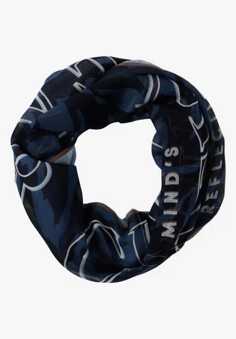 Gemusterter Loop Schal urban dark blue