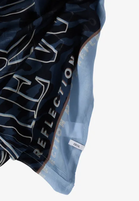 Gemusterter Loop Schal urban dark blue