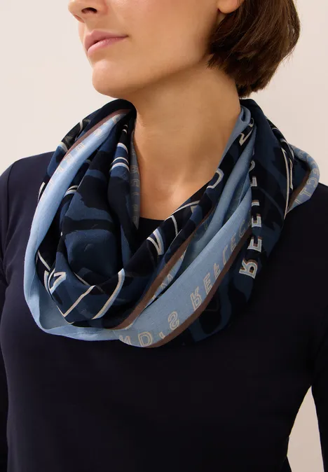 Gemusterter Loop Schal urban dark blue