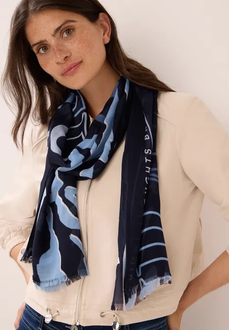 Gemusterter Schal urban dark blue
