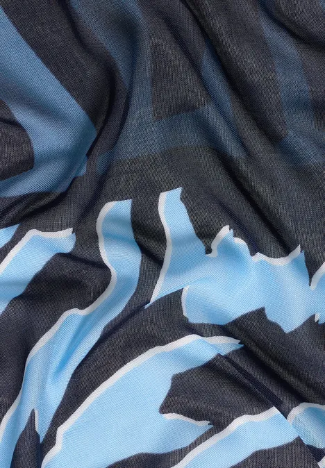 Gemusterter Schal urban dark blue