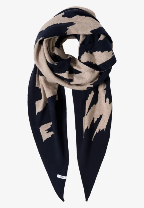 Foulard triangulaire à motifs urban dark blue