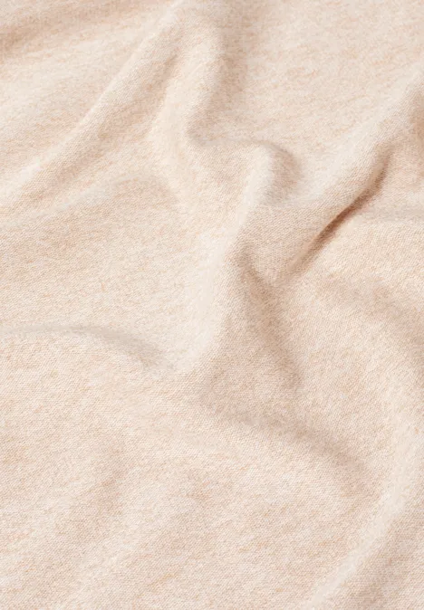 Foulard triangulaire douillet sandalwood beige melange