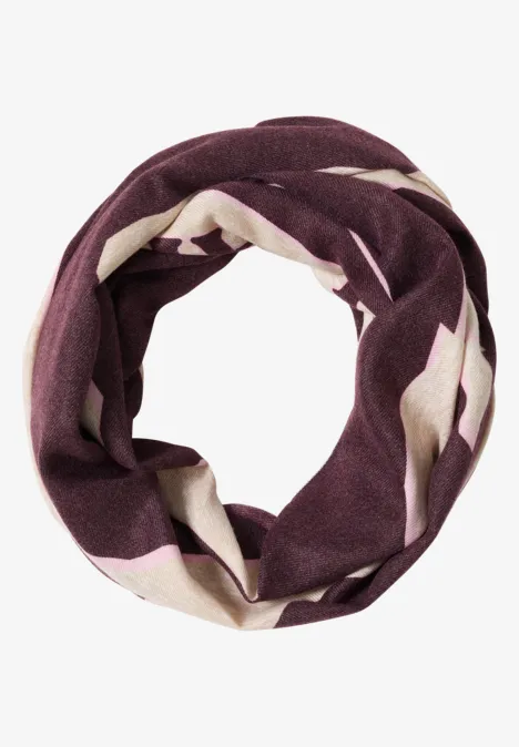 Lusjaal met patroonprint eggplant red