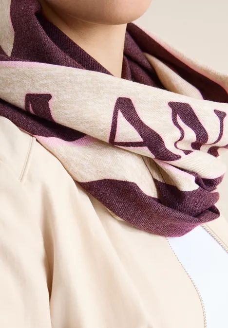 Lusjaal met patroonprint eggplant red