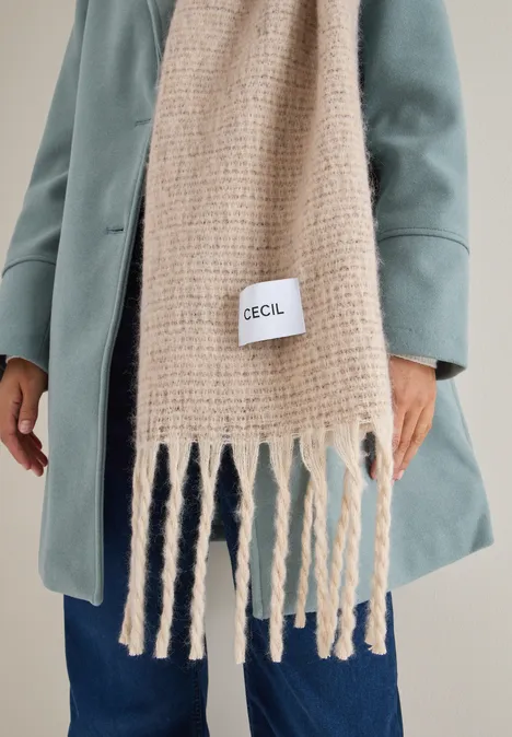 Gezellige sjaal sandalwood beige melange