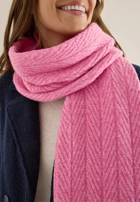 Écharpe tricotée avec structure dark blossom melange