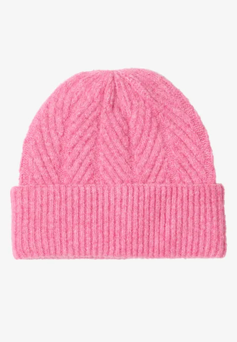 Bonnet tricoté avec structure dark blossom melange