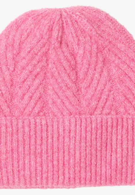 Bonnet tricoté avec structure dark blossom melange