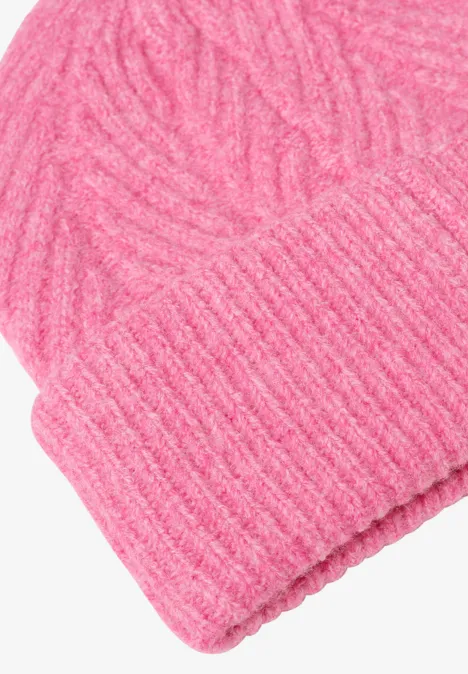 Bonnet tricoté avec structure dark blossom melange