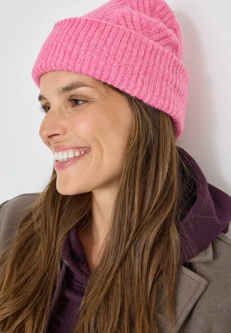 Bonnet tricoté avec structure dark blossom melange