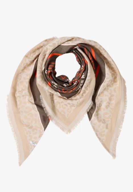 Patchwork Tuch mocha taupe