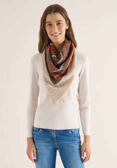 Patchwork Tuch mocha taupe