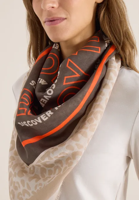 Patchwork Tuch mocha taupe