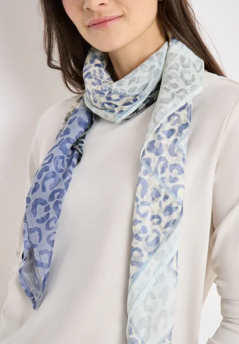 Tuch mit Ausbrenner-Muster blue navy