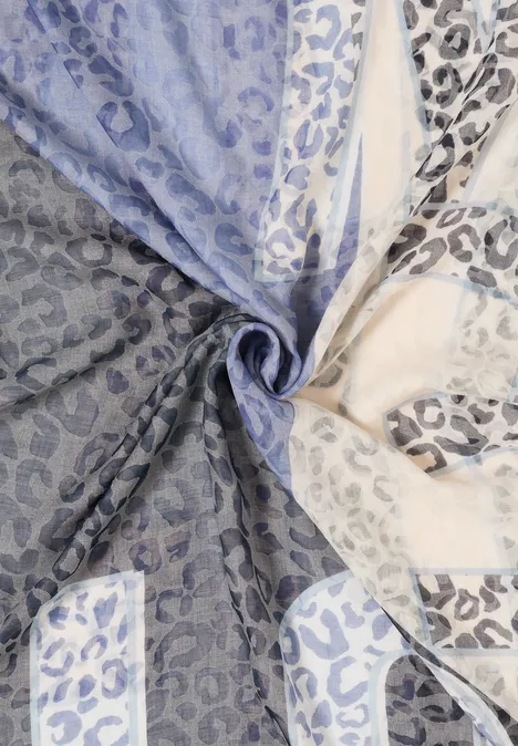 Tuch mit Ausbrenner-Muster blue navy