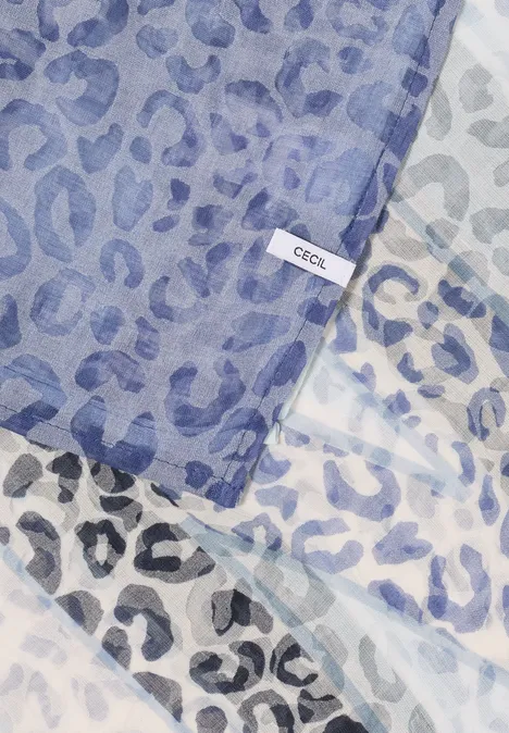 Tuch mit Ausbrenner-Muster blue navy