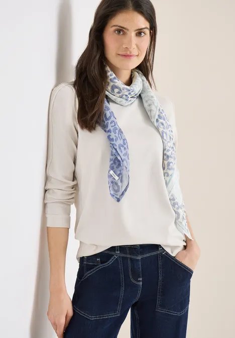 Tuch mit Ausbrenner-Muster blue navy