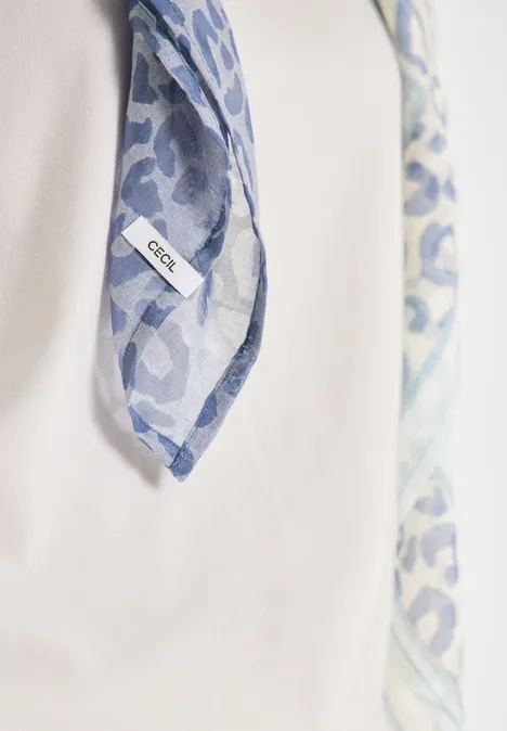 Tuch mit Ausbrenner-Muster blue navy