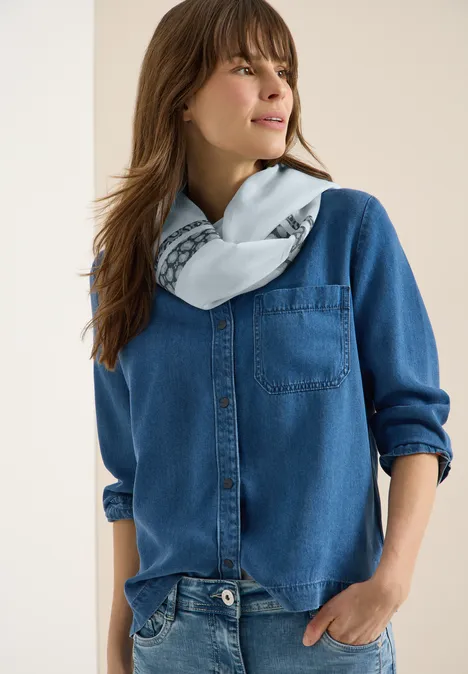 Foulard loop à rayures léopard watercolour blue Foulard loop à rayures léopard watercolour blue