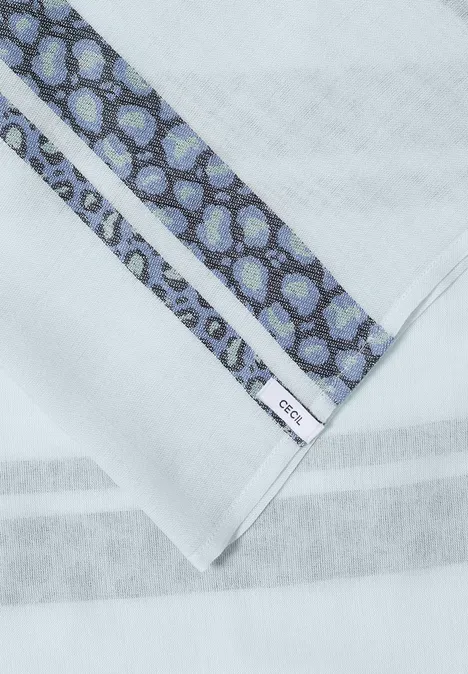 Foulard loop à rayures léopard watercolour blue Foulard loop à rayures léopard watercolour blue