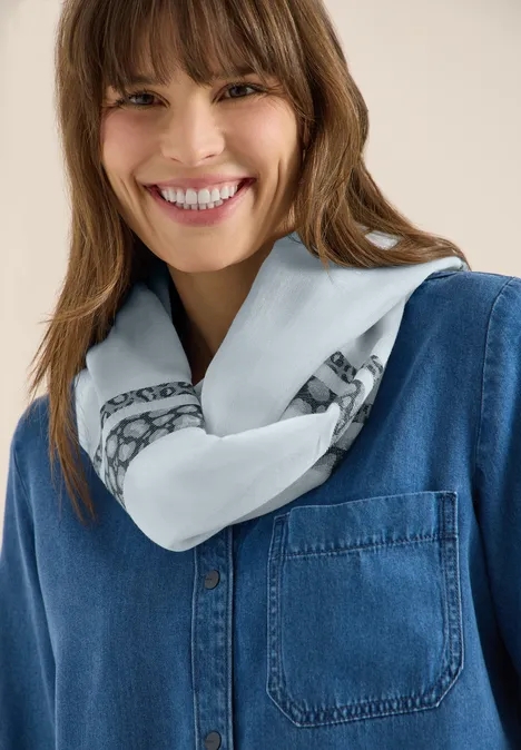 Foulard loop à rayures léopard watercolour blue Foulard loop à rayures léopard watercolour blue