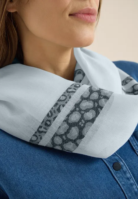 Foulard loop à rayures léopard watercolour blue Foulard loop à rayures léopard watercolour blue