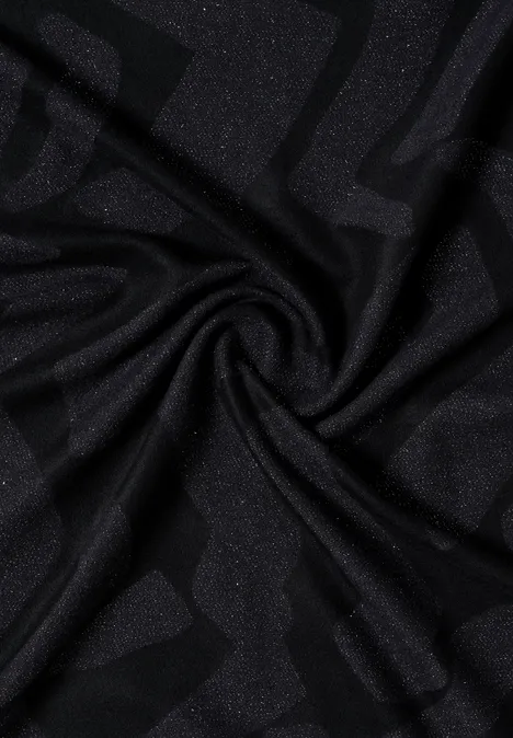 Schal mit Glitzerdetails Black