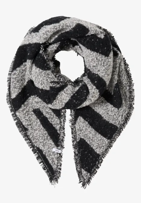 Foulard triangulaire bouclé Black