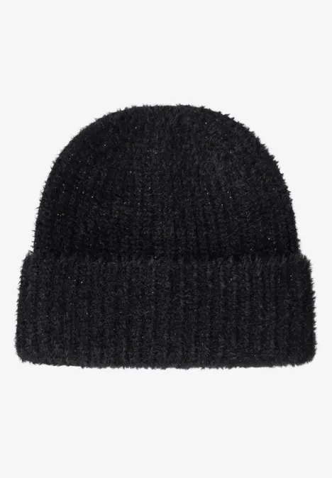 Zachte gebreide muts Black