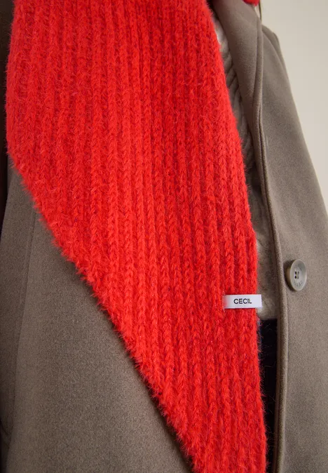 Driehoekige sjaal met glitter pumpkin orange